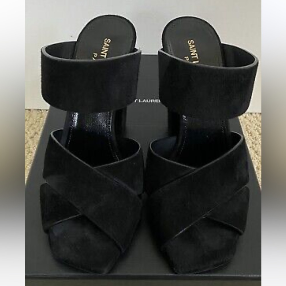 YSL suede Sandal in Black Size 36